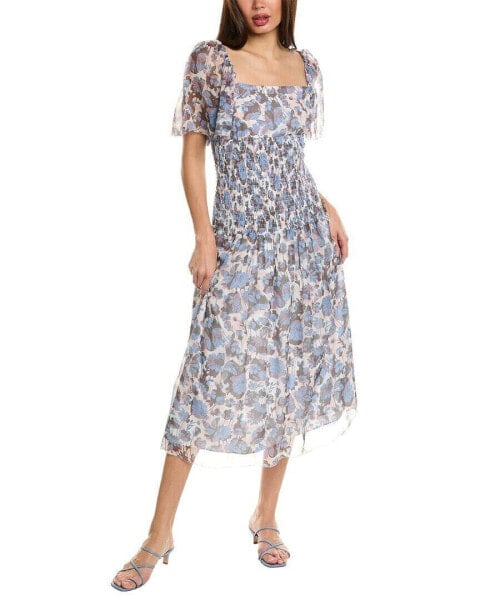 Joie Gillian Silk Midi Dress Women's