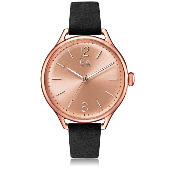 Наручные часы ice-watch Ice Time Black Rose-Gold с кожаным ремешком - 013052 (Medium)