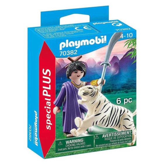 Игрушка, PLAYMOBIL, Asian Fighter With Tiger, Для детей.