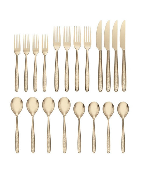 Storm Champagne 20 Piece Everyday Flatware Set, Service For 4