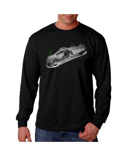 Men's Word Art - Ski Long Sleeve T-Shirt