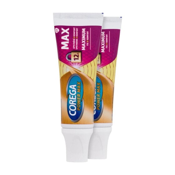 Corega Power Max Fixing + Comfort Duo 2x40 g fixiercreme unisex Fixiergel für Zahnersatz 2 x 40 g