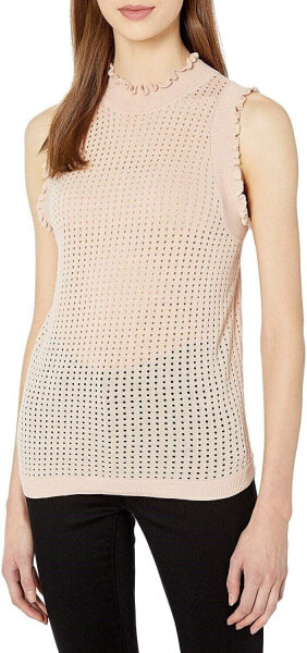 BCBGMAXAZRIA 171249 Womens Axel Sleeveless Sweater Bare Pink Size Large