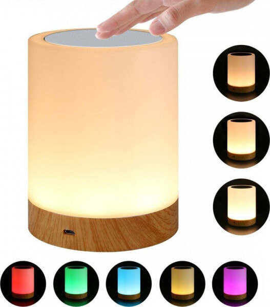 Lampa stołowa Techly Lampka Techly bezprzewodowa RGB dotykowa