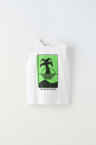 Palm leaf print t-shirt
