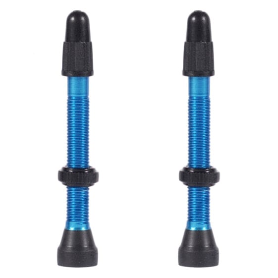 WTB Aluminum TCS Tubeless Valves: 46mm, Blue, Pair