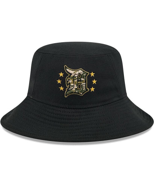 Men's Black Detroit Tigers 2024 Armed Forces Day Bucket Hat