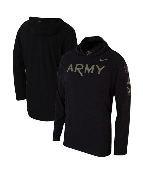 Men's Black Army Black Knights 1st Armored Division Old Ironsides Rivalry Long Sleeve Hoodie T-shirt