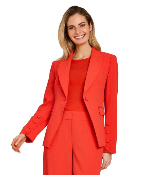 Women's Single-Button Peak-Lapel Blazer