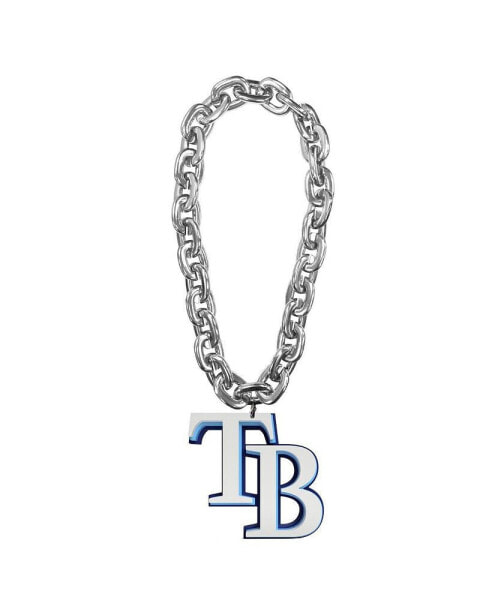 FanFave men's and Women's Silver-Tone Tampa Bay Rays Team Logo Fan Chain
