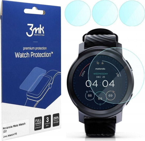 3MK 3mk hybridní sklo Watch Protection FlexibleGlass pro Motorola Moto Watch 100 (3ks)