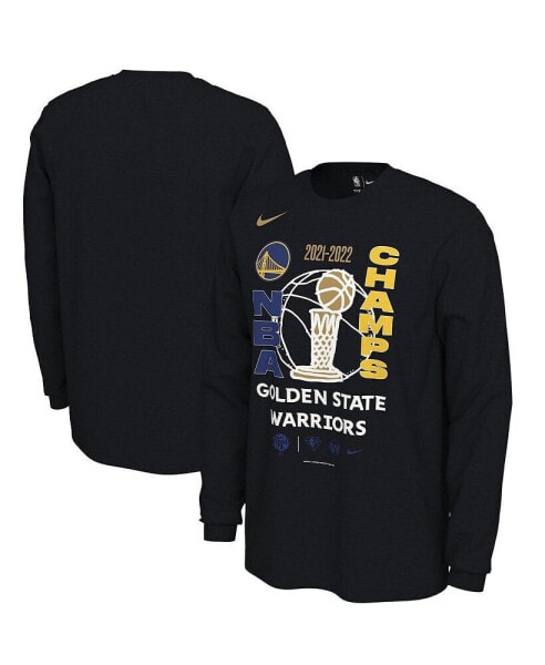 Men's Black Golden State Warriors 2022 NBA Finals Champions Locker Room Long Sleeve T-shirt