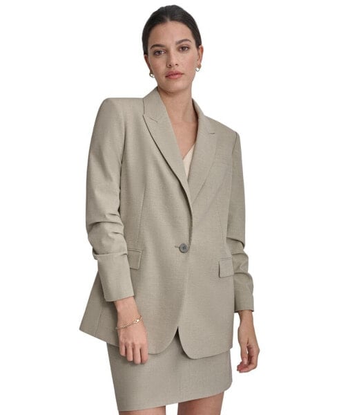 Пиджак с запахом DKNY женский с рукавами на завязках