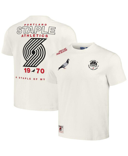 Men's NBA x Cream Distressed Portland Trail Blazers Home Team T-shirt