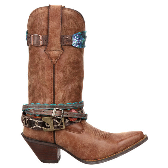 Durango Crush Snip Toe Cowboy Womens Brown Casual Boots DCRD145