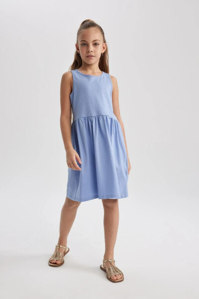 Kız Çocuk Kolsuz Elbise B4336A824SM