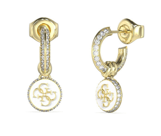 Stylish gold-plated rings with zircons Knot You JUBE04054JWYGWHT/U
