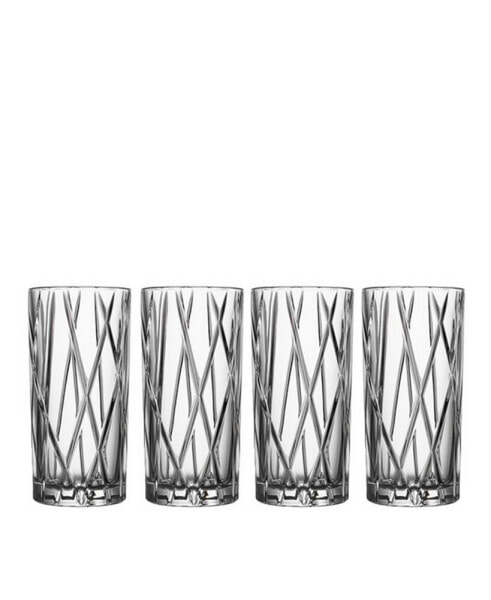 City Highball Glasses, Set of 4