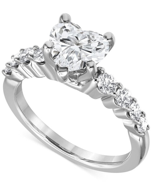 Certified Lab Grown Diamond Heart Engagement Ring (2 ct. t.w.) in 14k Gold