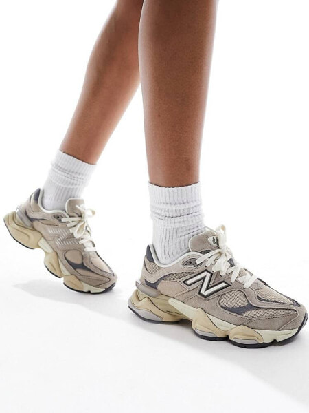 New Balance 9060 trainers in beige and navy