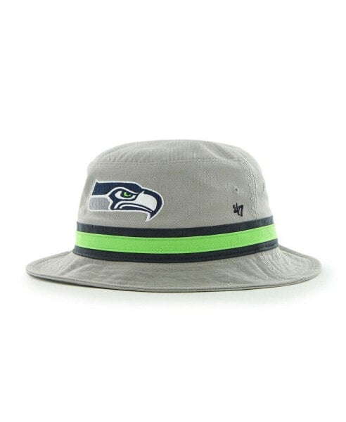 Men's Gray Seattle Seahawks Striped Bucket Hat