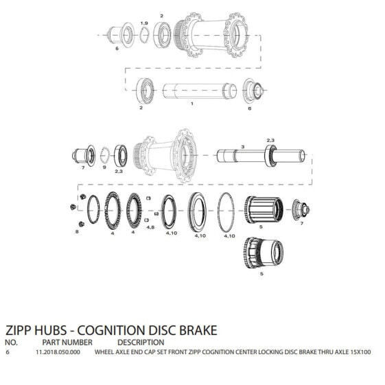 ZIPP End Caps For Cognition Disc Front Hubs