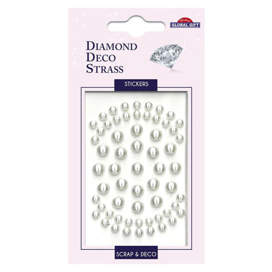 GLOBAL GIFT Diamond Decco Strange Small And Large Pearls Stickers
