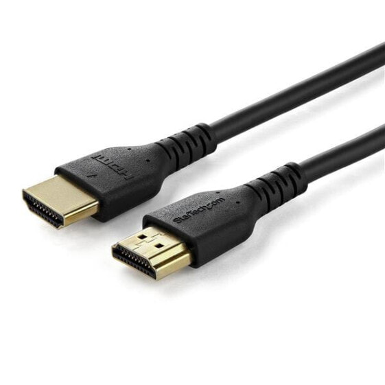StarTech.com 6ft (2m) Premium Certified HDMI 2.0 Cable with Ethernet - Durable High Speed UHD 4K 60Hz HDR - Rugged M/M HDMI Cord with Aramid Fiber - TPE - Ultra HD Monitors - TVs & Displays - 2 m - HDMI Type A (Standard) - HDMI Type A (Standard) - Audio Return Channel