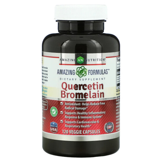 Quercetin Bromelain, 965 mg, 120 Veggie Capsules (482 mg Per Capsule)