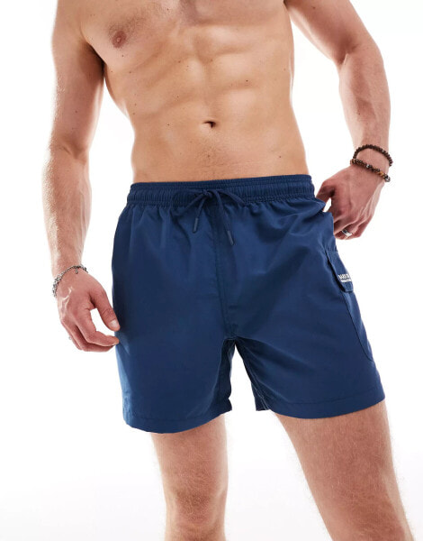 Barbour International pocket swim shorts in blue