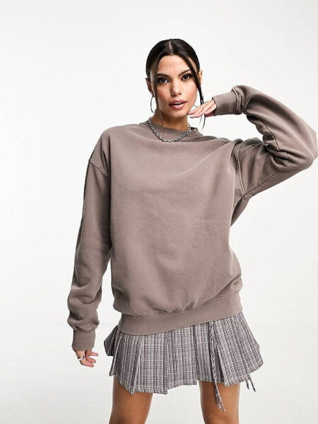 Cotton:On essential sweatshirt in mocha overdye