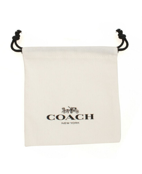 Серьги COACH Quilted Hoop Gold-Tone