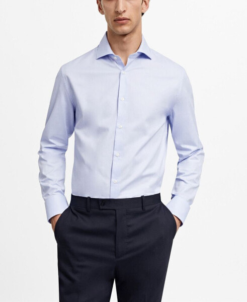 Men's Slim Fit Structured Dress Shirt