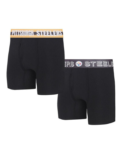 Men's Pittsburgh Steelers Gauge Knit Boxer Brief Two-Pack