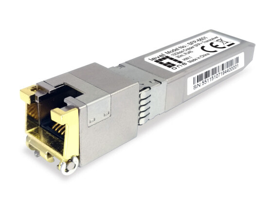 LevelOne SFP-6601 - Copper - 10000 Mbit/s - SFP+ - 100 m - 2.5 Gigabit Ethernet - 5 Gigabit Ethernet - 10 Gigabit Ethernet - Gigabit Ethernet - IEEE 802.3 - IEEE 802.3an - IEEE 802.3az