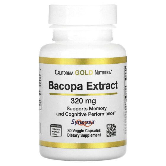 Травяной Бакопа Extract, 320 мг, 30 капсул - California Gold Nutrition