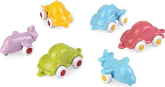 Игрушечный транспорт Viking Toys Pojazdy Mini Chubbies Fun Colors 3 шт. разные цвета