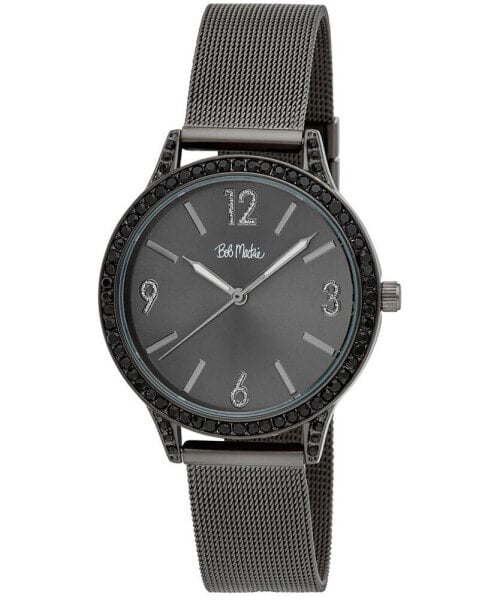 Часы Bob Mackie Quartz Black Alloy Watch