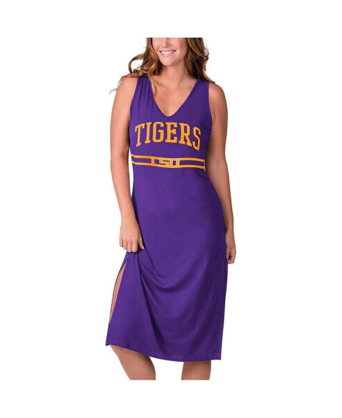 Women's Purple LSU Tigers Training V-Neck Maxi Dress