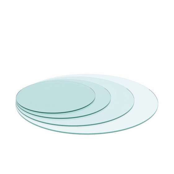 36 Inch Round Tempered Glass Table Top Clear Glass 1/4 Inch Thick Flat Polished Edge