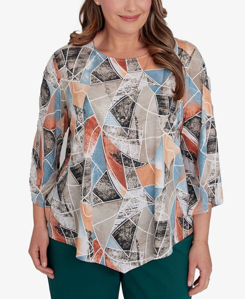 Plus Size Classic Stained-Glass SharkBite Top