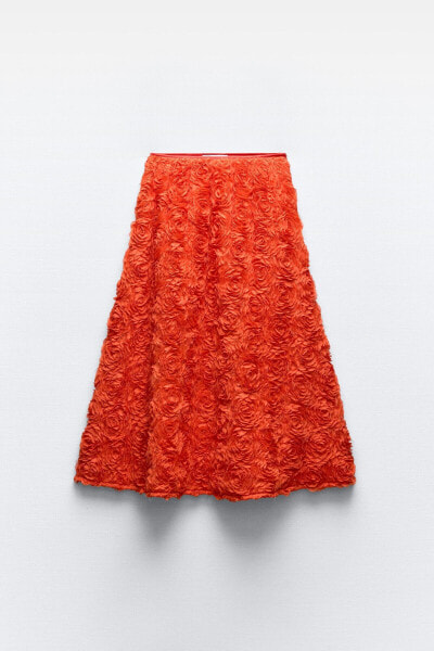 Длинная юбка из рельефной ткани ZARA