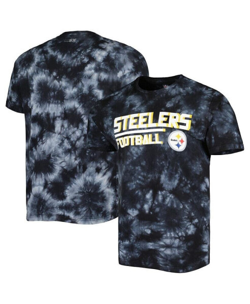 Men's Black Pittsburgh Steelers Recovery Tie-Dye T-shirt