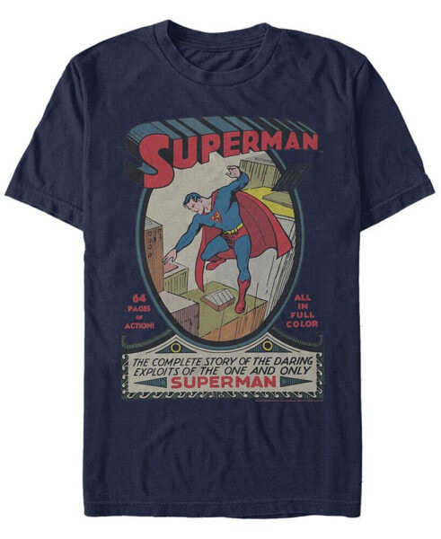 DC Men's Superman The Complete Story Comic Cover Short Sleeve T-Shirt