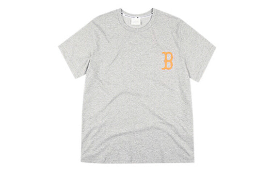 MLB 运动圆领直筒T恤 男女同款 麻灰色 / Футболка MLB T 31TS21931-43M