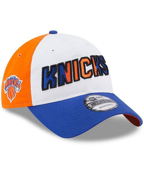 Men's White, Blue New York Knicks Back Half 9TWENTY Adjustable Hat