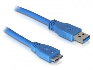 Кабель USB 3.0 Delock Micro - 1M - USB A - 5000 Mbit/s - голубой