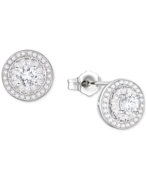 Lab-Grown White Sapphire Halo Stud Earrings (1 ct. t.w.) in Sterling Silver