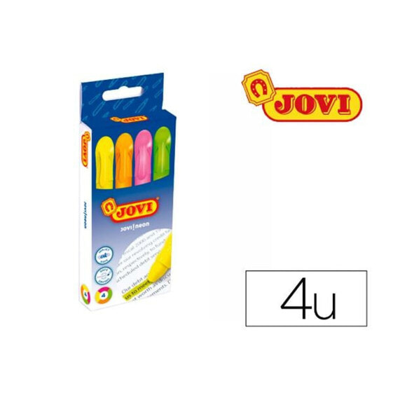 Набор флуоресцентных маркеров Jovi 1810 Разноцветный (4 штук)