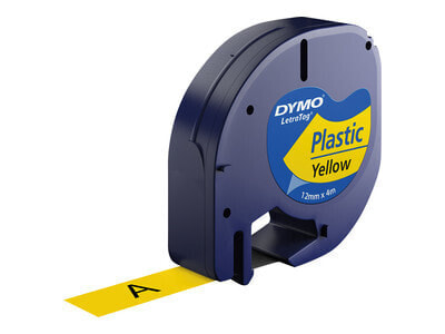Dymo Letratag Band Plastik gelb 12 mm x 4 m